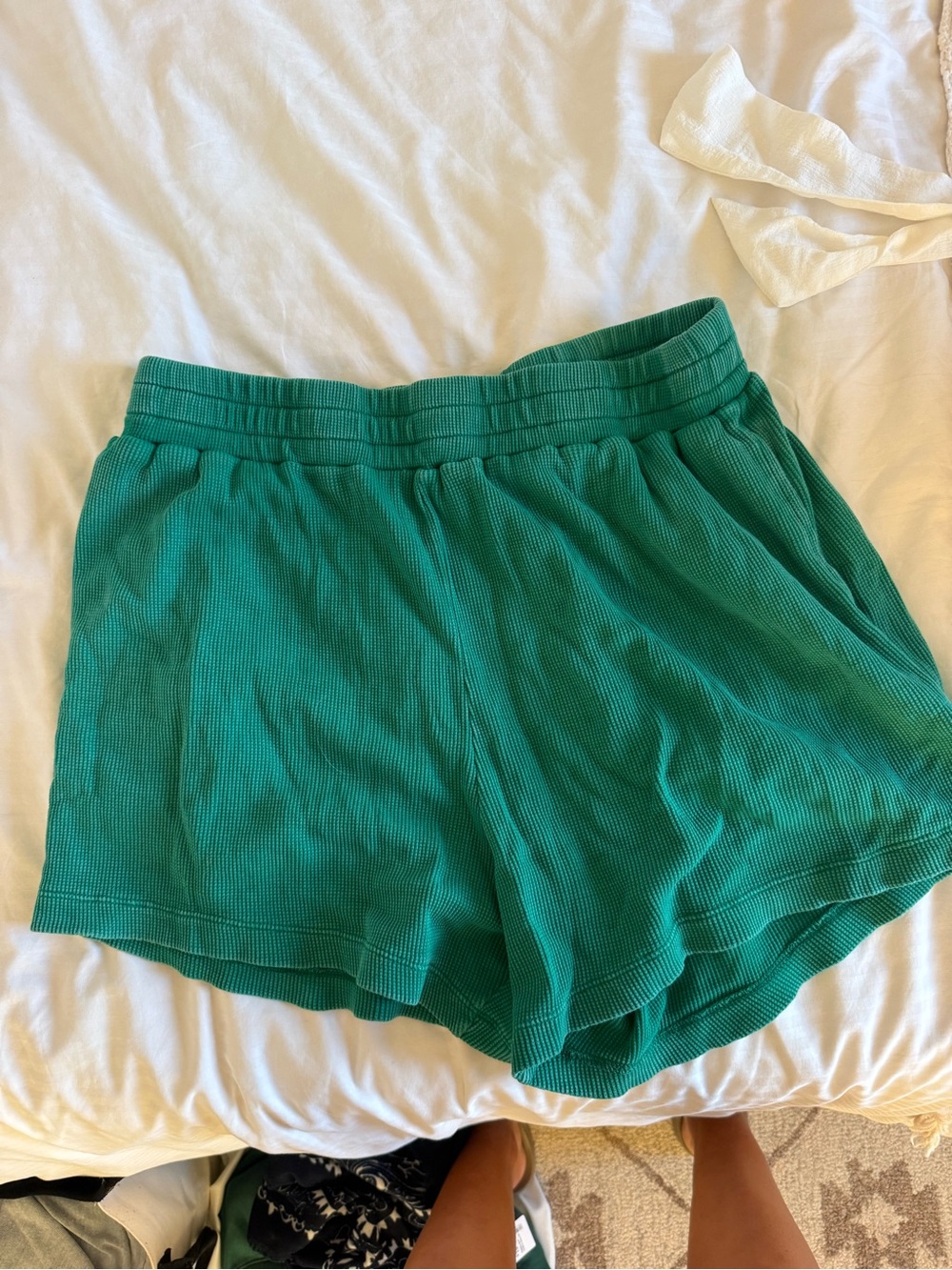 Daily Drills Faded Kelly Green thermal shorts